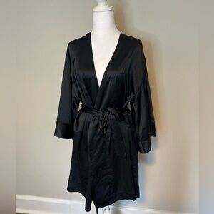 ThirdLove Black Satin Robe